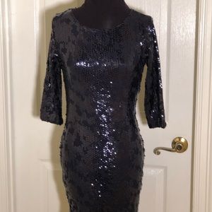 🔥Clearance🔥As U Wish Dark Blue Sequin Dress S/ S